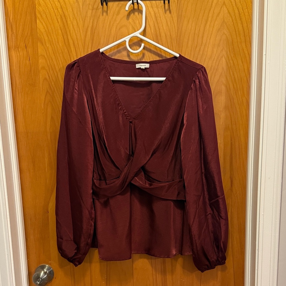 Maurices Deep Burgundy Blouse